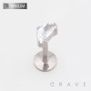 HALF MOON OR SEMICIRCULAR PRONG CZ THREADLESS PUSH IN ASTM F136 IMPLANT GRADE TITANIUM LABRET SET